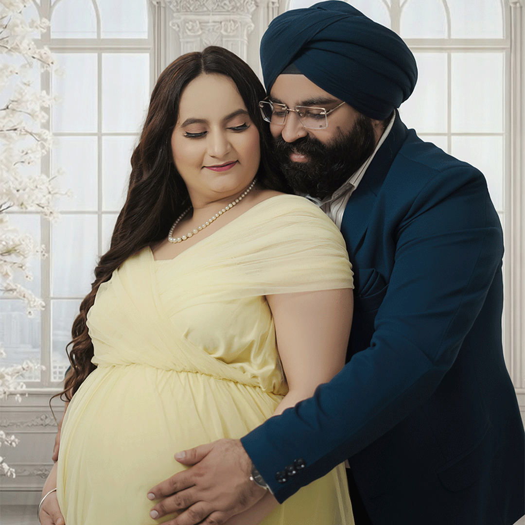 Maternity photography studio portrait